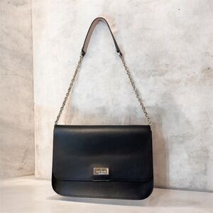 Kate Spade Lizz Putnam Drive Black Shoulder Bag Gold Chain Strap